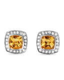 Petite Albion Earrings with Citrine and Diamonds
