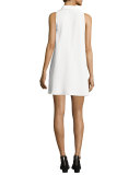 Mina Sleeveless Mini Shirtdress, Bright White