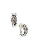 Belmont Curb Link Earrings with Diamonds