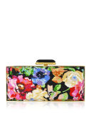 Watercolor Crystal Large Rectangle Clutch Bag