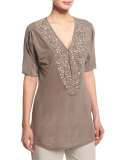 Embellished Tunic Blouse