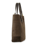 Men's Suede Tote Bag, Olive