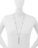 18K Rose Gold Tassel Necklace with Diamonds