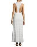 Sleeveless T-Strap Back Maxi Dress