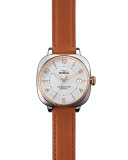 36mm Gomelsky Leather-Strap Watch, Orchid