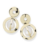 18K Senso Wrapped Snowman Earrings in Mother-of-Pearl