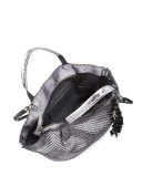 Jola Woven Double-Handle Satchel Bag, Gunmetal