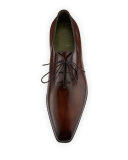 Alesandro Burnished Leather Oxford, Brown