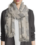 Wool Cashmere Plaid Scarf