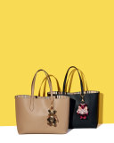 Lavenby Medium Reversible Check & Leather Tote Bag, Brown