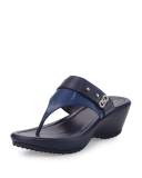 Margate Wedge Thong Sandal, Twilight Blue