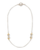 Sterling Silver Station Chain Necklace