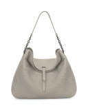 Intrecciato Cervo Flap-Top Hobo Bag