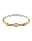 Classic Chain Gold & Silver Diamond Extra-Small Reversible Bracelet
