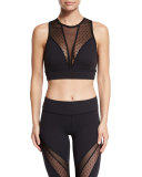 Dot Over You Sports Bra, Black