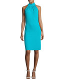 Sleeveless Halter Sheath Dress