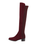 Reserve Suede Over-the-Knee Boot, Bordeaux