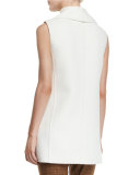 Shawl-Collar Wool Vest, White