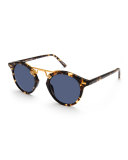 St. Louis Polarized Round Sunglasses, Bengal Blue