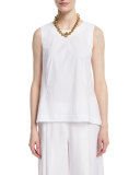 Malina Sleeveless Pleated-Back Blouse 