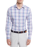 Crown Sport Ides Plaid Performance Shirt, Violet