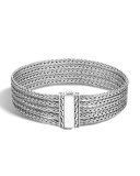 Classic Chain Five-Row Sterling Silver Bracelet
