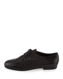 Naxos Woven Leather Oxford, Black