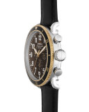 47mm Runwell Sport Chronograph Watch with Black Strap