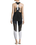 Track Colorblock Leggings W/Mesh Inset