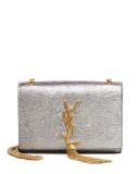 Cassandre Small Tassel Crossbody Bag, Silver