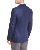 Tic Wool Two-Button Sport Coat, Navy