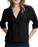 Marru Silk Blouse, Caviar