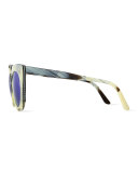 Boca Cat-Eye Sunglasses, Horn