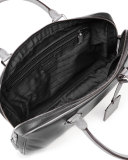 Leather Zip Computer Case, Black