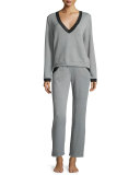 Waldorf Lounge Pants, Heather Gray/Black