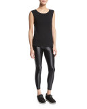 Aura Strappy-Back Performance Tank, Black