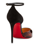 Uptown d'Orsay 100mm Red Sole Pump, Brown