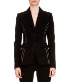 Fenice Two-Button Blazer, Black