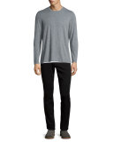 Featherweight Crewneck Sweater, Heather Cinder
