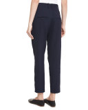Cropped High-Waist Pants, Coastal Blue