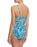 Provence Paisley-Print Tankini Swim Top, Pool