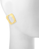 Structure Hammered Earrings, Gold