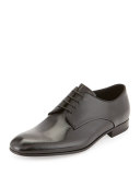 Textured Patent Leather Oxford, Black
