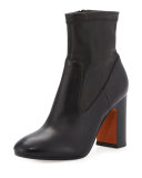 Calista Leather Ankle Boot, Black