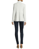 Silk/Organic Cotton Ribbed Cardigan