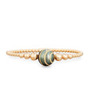 Beaded Bracelet in 18K Rose Gold with Diamond-Striped Pearl