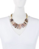 Pink Jasper Stick Collar Necklace