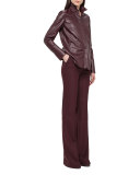 Stretch-Wool Boot-Cut Pants, Caimito