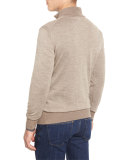 Melange Herringbone Long-Sleeve Sport Shirt, Dolomite Gray