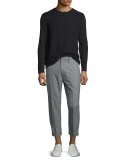 Cropped Chino Trousers, Gray